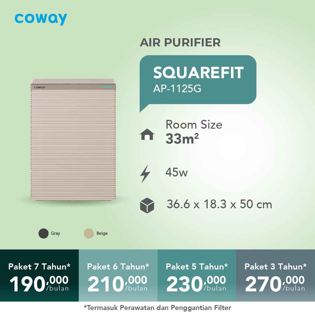 air purifier SQUREFIT AP-1125G